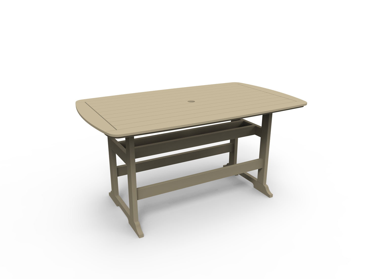 Seaside Casual Recycled Plastic Portsmouth Balcony Table 42" x 72" (COUNTER HEIGHT) - LEAD TIME TO SHIP 2 TO 4 WEEKS