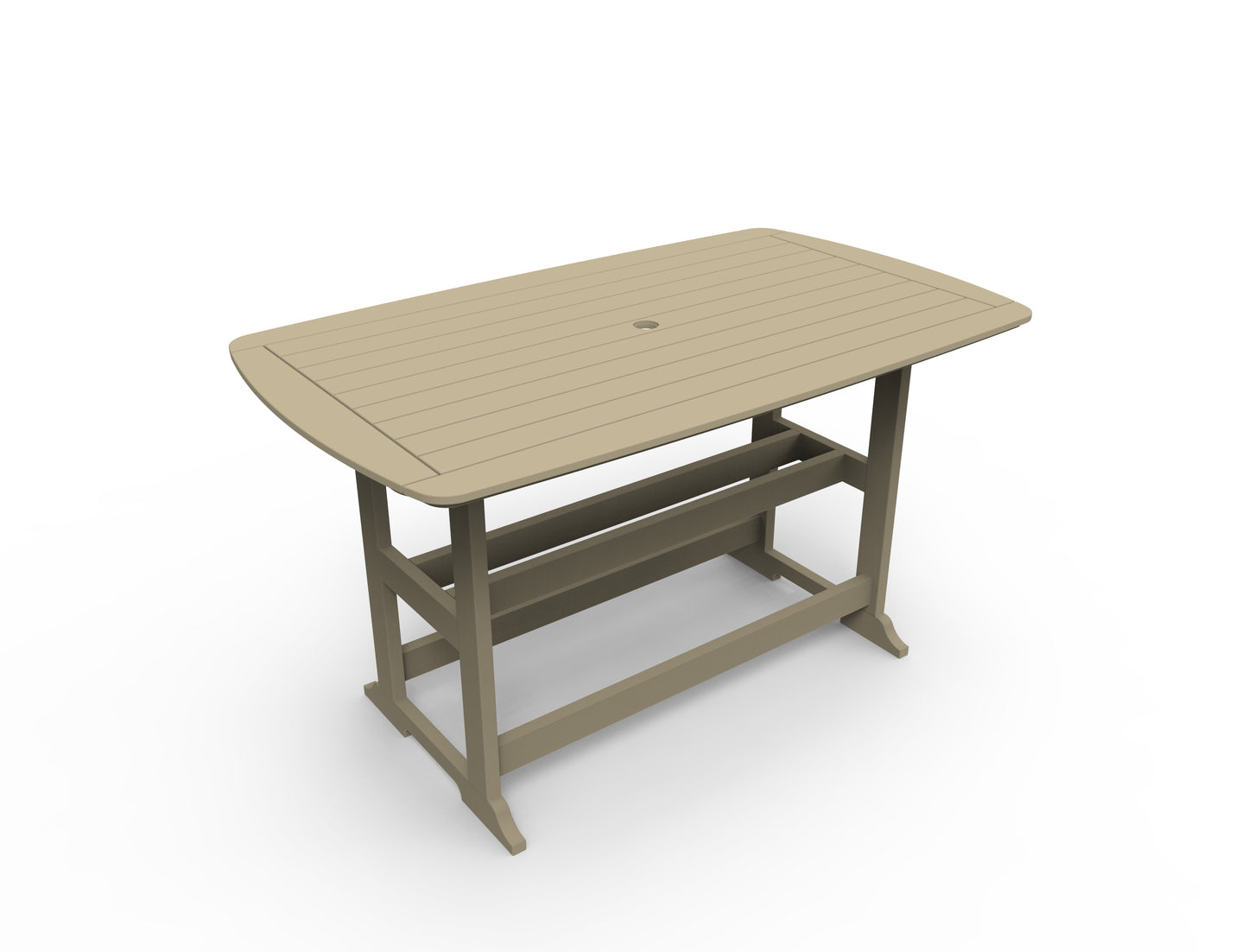 Seaside Casual Recycled Plastic Portsmouth Bar Table 42" x 72" (BAR HEIGHT) - LEAD TIME TO SHIP 2 TO 4 WEEKS