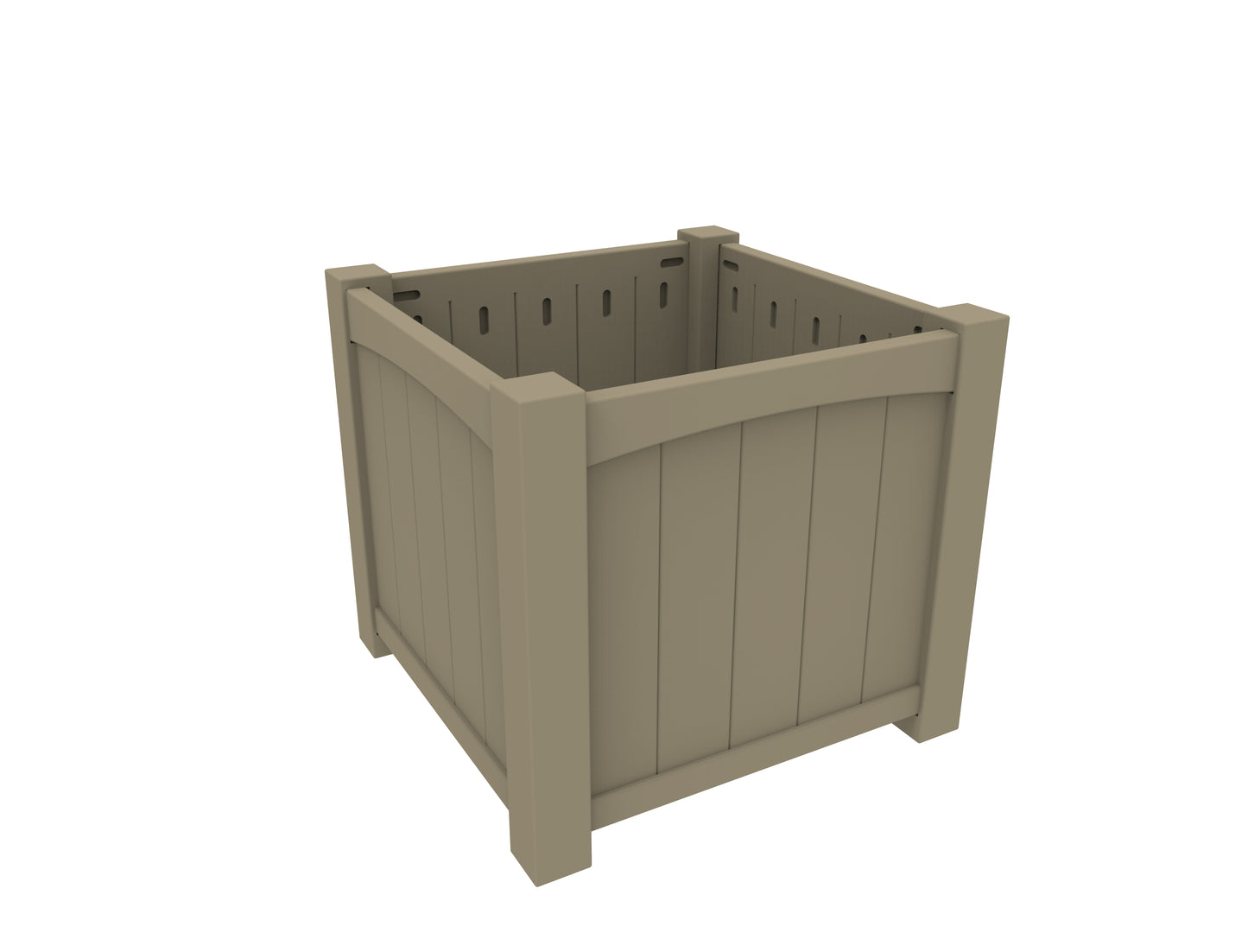 Seaside Casual Recycled Plastic Wickford Estate Planter-Single - LEAD TIME TO SHIP 4 TO 6 WEEKS