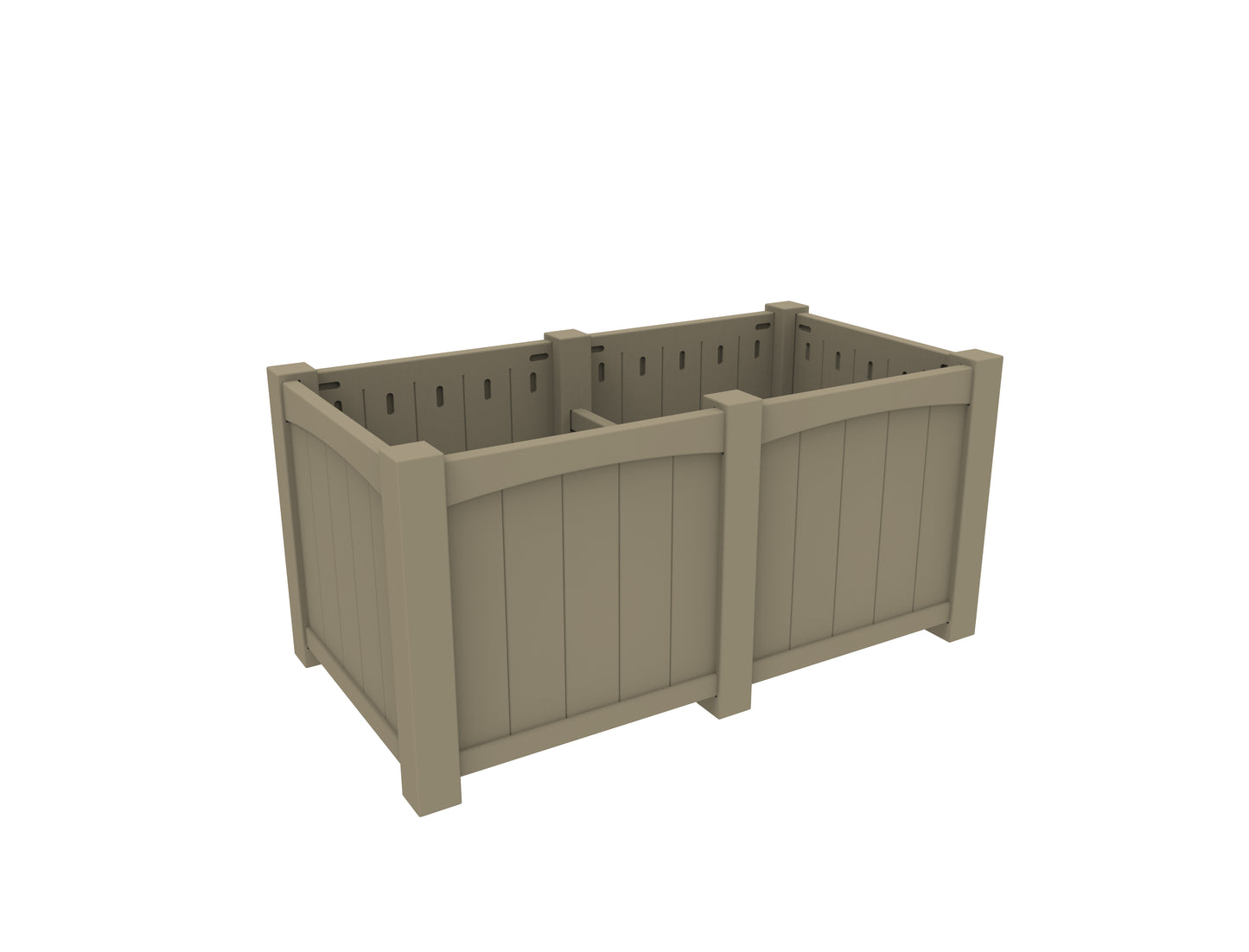 Seaside Casual Recycled Plastic Wickford Estate Planter-Extension - LEAD TIME TO SHIP 4 TO 6 WEEKS