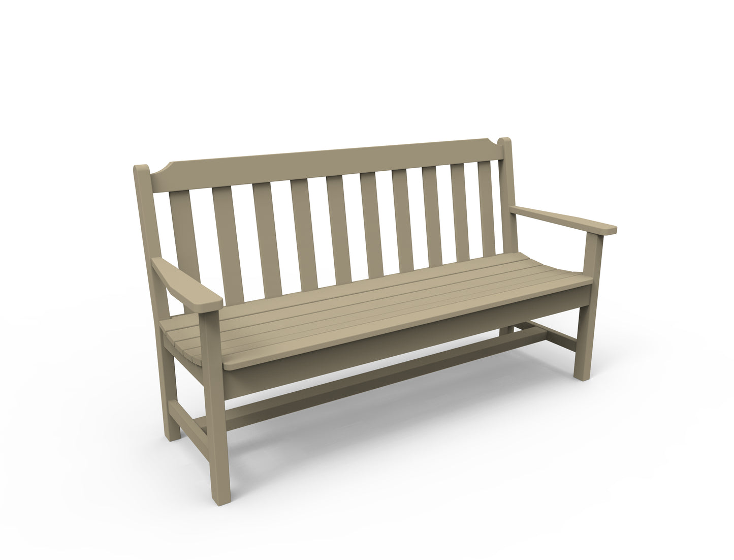Seaside Casual Recycled Plastic Newport 5' Bench - LEAD TIME TO SHIP 4 TO 6 WEEKS