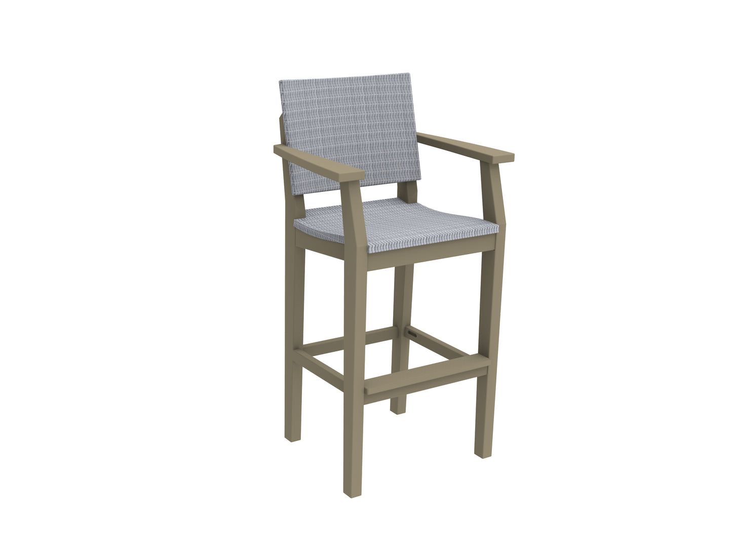 Seaside Casual Recycled Plastic MAD Bar Arm Chair (WOVEN) (BAR HEIGHT) - LEAD TIME TO SHIP 2 TO 4 WEEKS Regular price