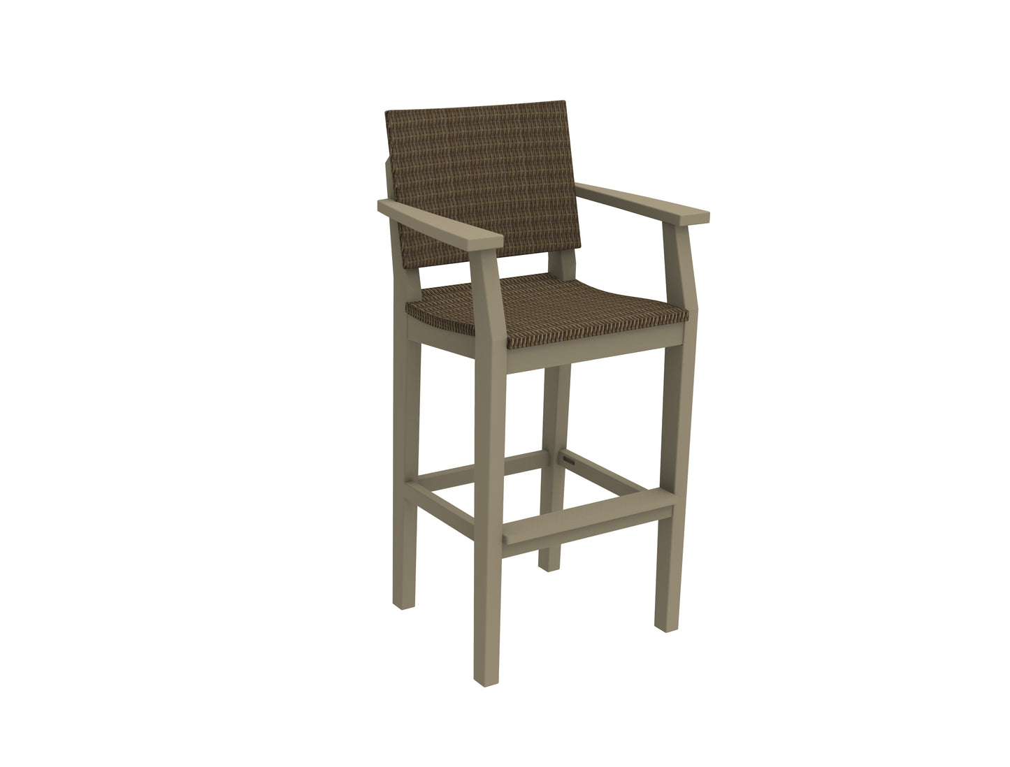 Seaside Casual Recycled Plastic MAD Bar Arm Chair (WOVEN) (BAR HEIGHT) - LEAD TIME TO SHIP 2 TO 4 WEEKS Regular price