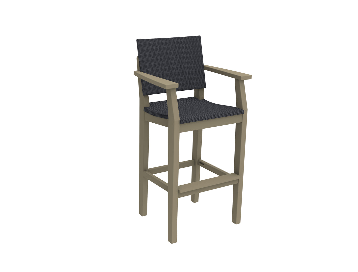 Seaside Casual Recycled Plastic MAD Bar Arm Chair (WOVEN) (BAR HEIGHT) - LEAD TIME TO SHIP 2 TO 4 WEEKS Regular price