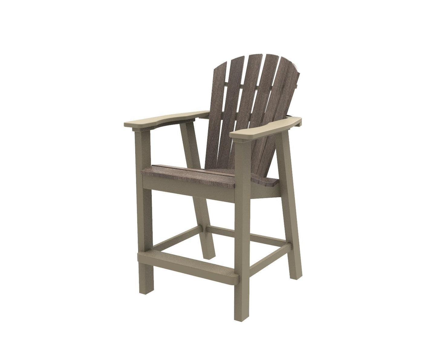 Seaside Casual Recycled Plastic Adirondack Shellback Balcony Chair (COUNTER HEIGHT) - LEAD TIME TO SHIP 4 TO 6 WEEKS