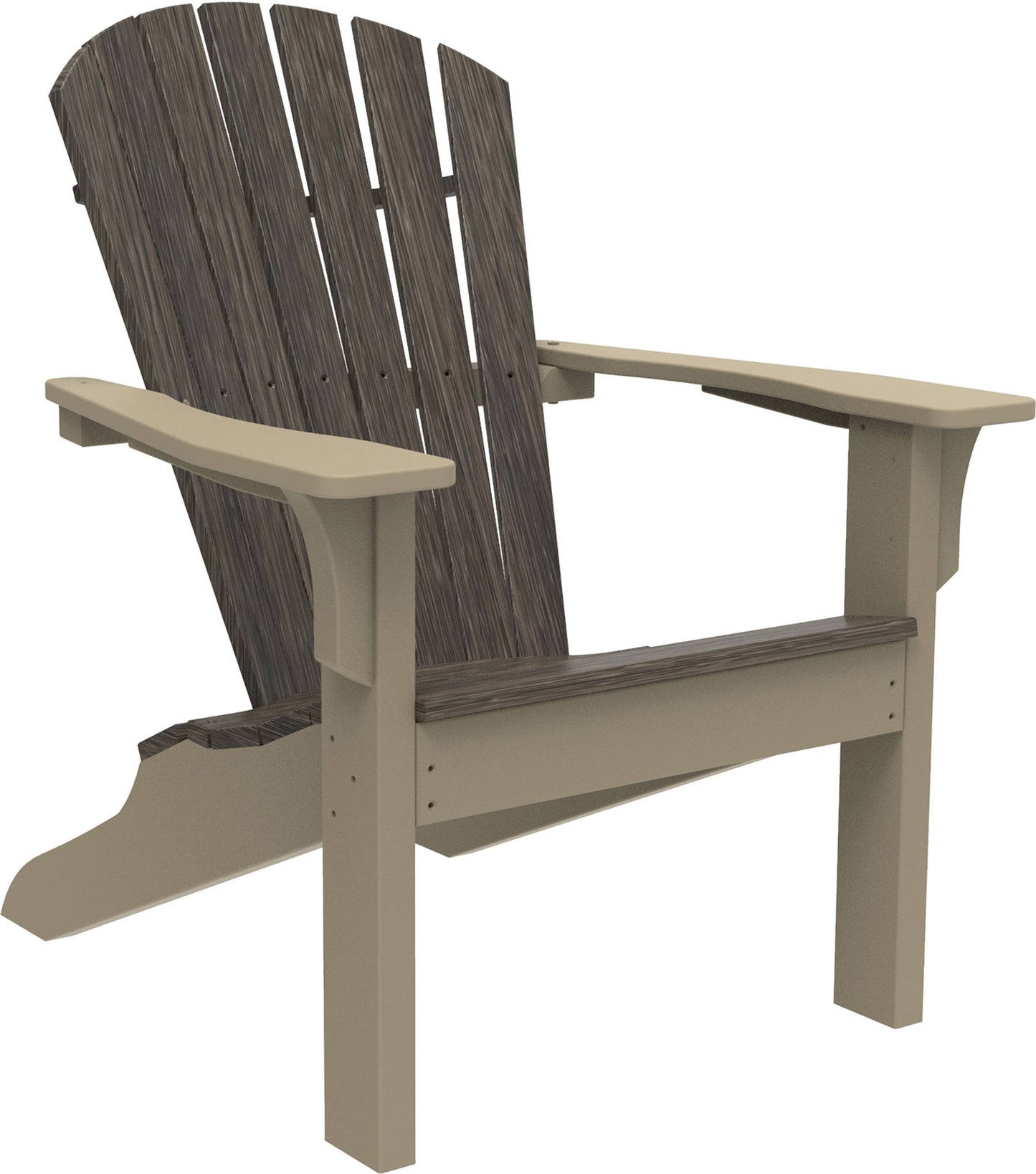 Seaside Casual Recycled Plastic Adirondack Shellback Chair - LEAD TIME TO SHIP 2 TO 4 WEEKS
