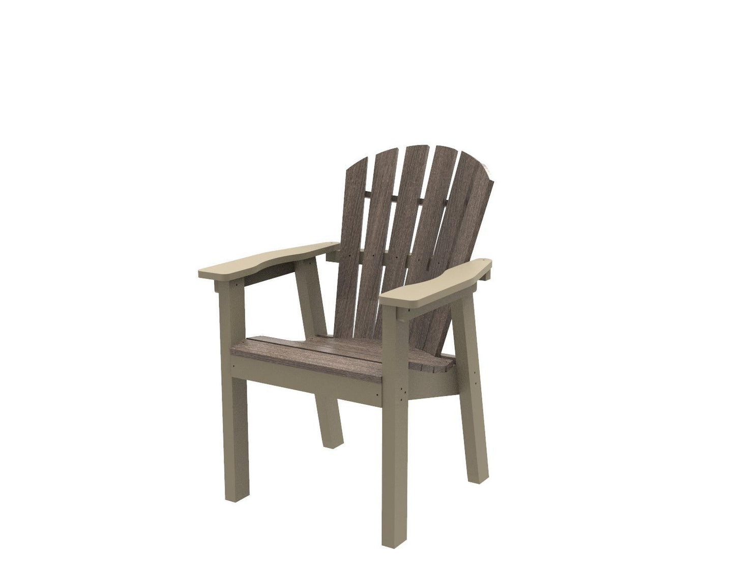 Seaside Casual Recycled Plastic Adirondack Shellback Dining Chair - LEAD TIME TO SHIP 4 TO 6 WEEKS