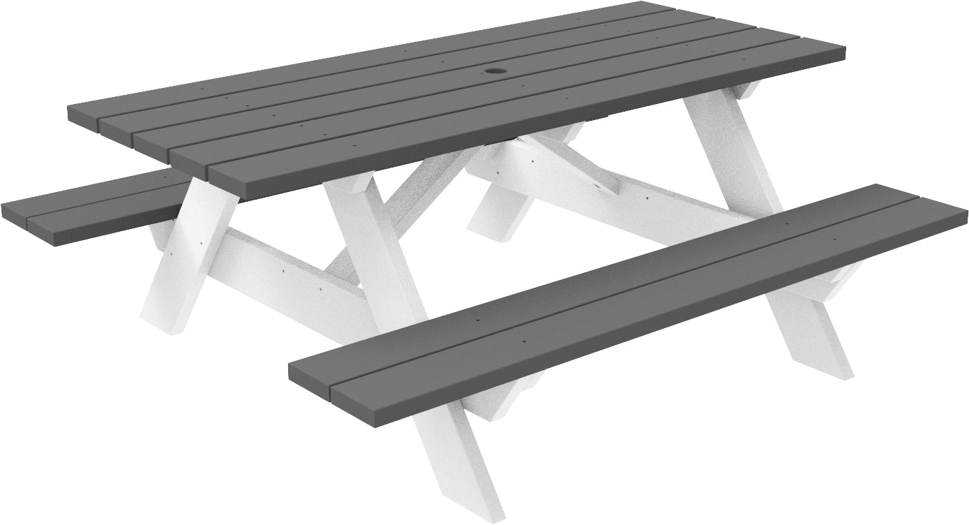 Seaside Casual Recycled Plastic Traditional Picnic Table - LEAD TIME TO SHIP 4 TO 6 WEEKS