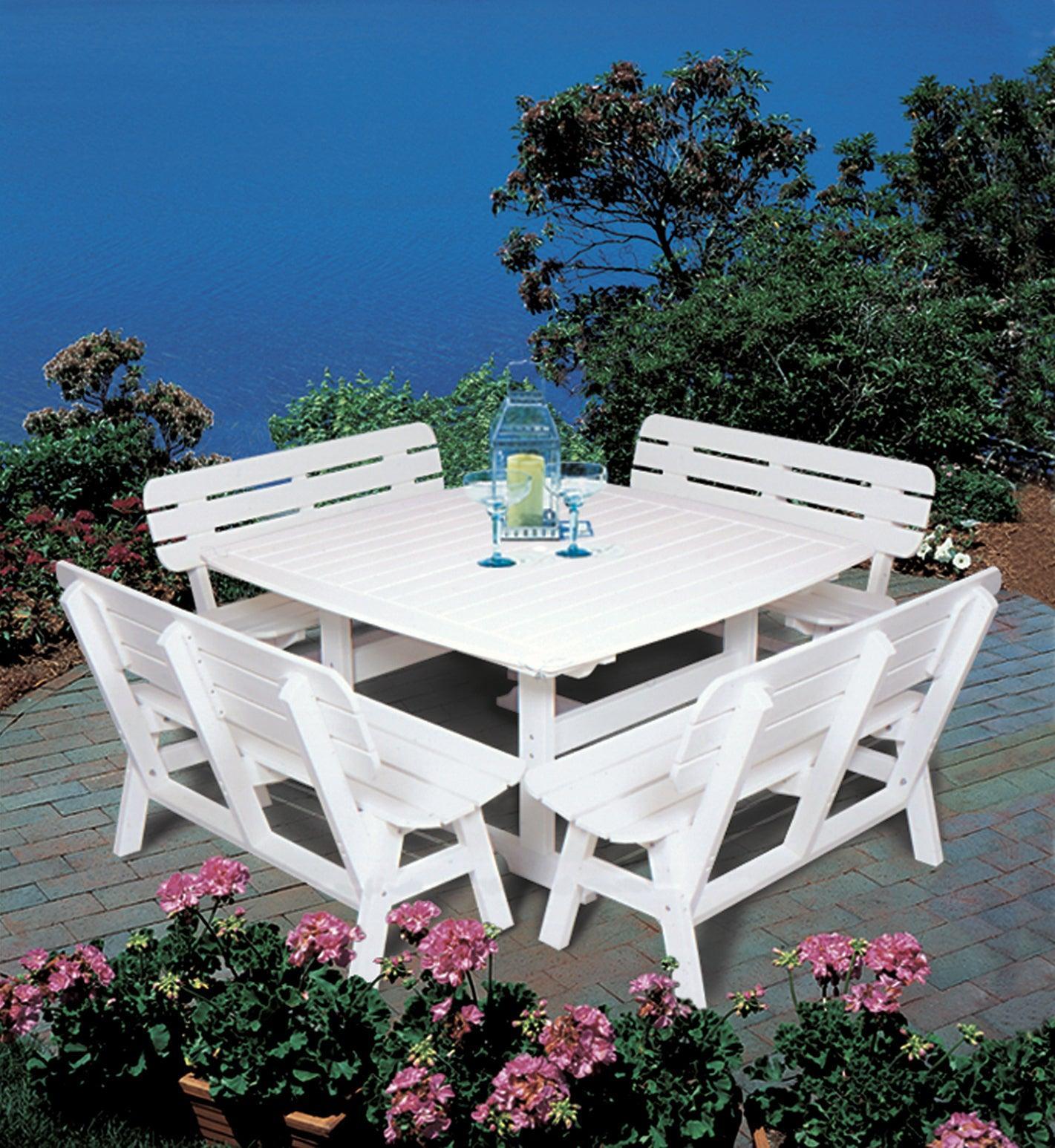 Seaside Casual Recycled Plastic Portsmouth Dining Table 56" x 56" - LEAD TIME TO SHIP 4 TO 6 WEEKS