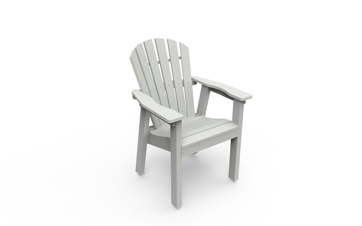 Seaside Casual Recycled Plastic Adirondack Shellback Dining Chair - LEAD TIME TO SHIP 4 TO 6 WEEKS