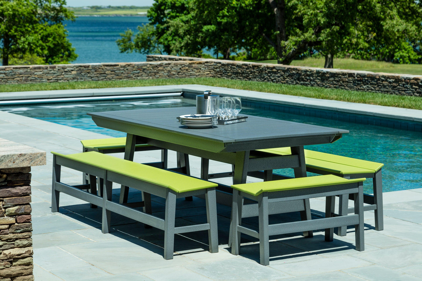 Seaside Casual Recycled Plastic MAD Dining Table 40" x 85" - LEAD TIME TO SHIP 4 TO 6 WEEKS