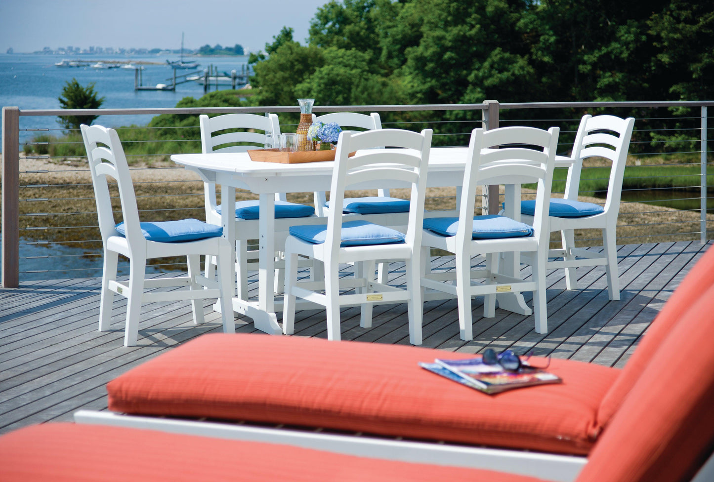 Seaside Casual Recycled Plastic Portsmouth Dining Table 42"x 72" - LEAD TIME TO SHIP 2 TO 4 WEEKS