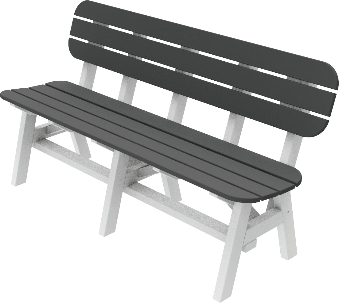 Seaside Casual Recycled Plastic Portsmouth 5' Bench - LEAD TIME TO SHIP 4 TO 6 WEEKS