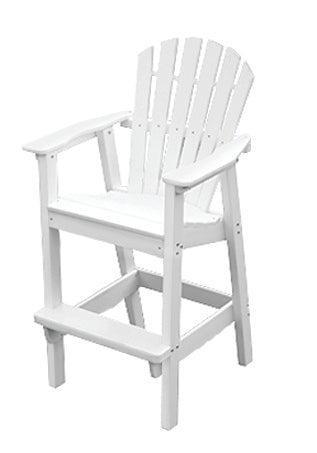 Seaside Casual Recycled Plastic Adirondack Shellback Bar Chair (BAR HEIGHT) - LEAD TIME TO SHIP 2 TO 4 WEEKS
