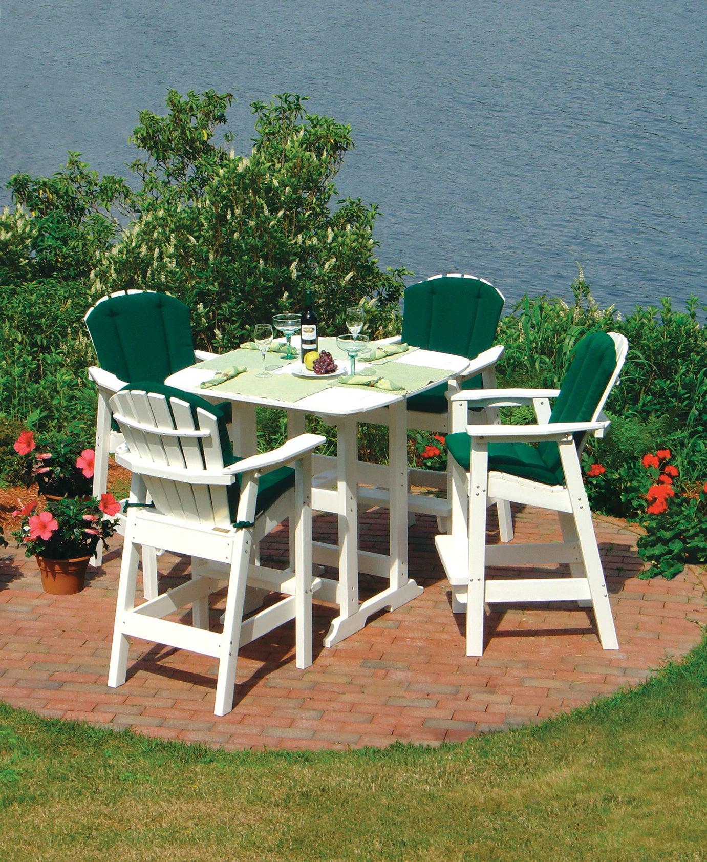Seaside Casual Recycled Plastic Adirondack Shellback Bar Chair (BAR HEIGHT) - LEAD TIME TO SHIP 2 TO 4 WEEKS