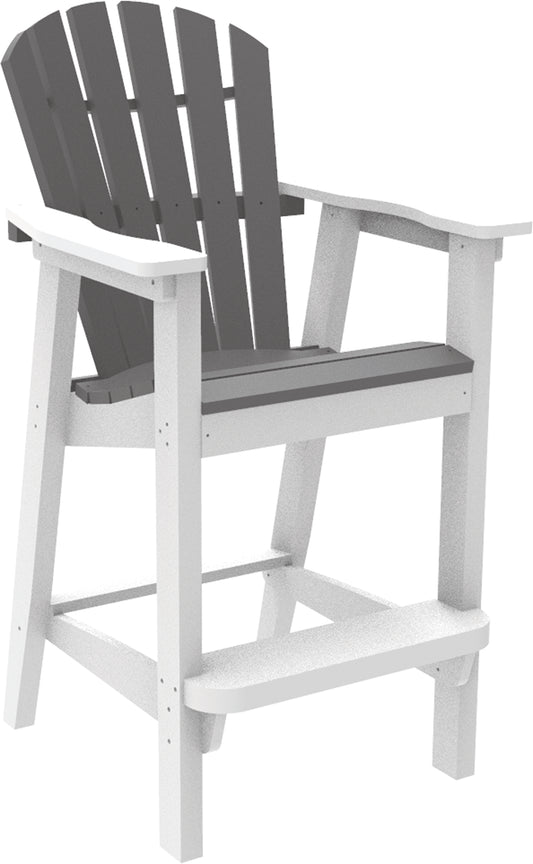 Seaside Casual Recycled Plastic Adirondack Shellback Bar Chair (BAR HEIGHT) - LEAD TIME TO SHIP 2 TO 4 WEEKS