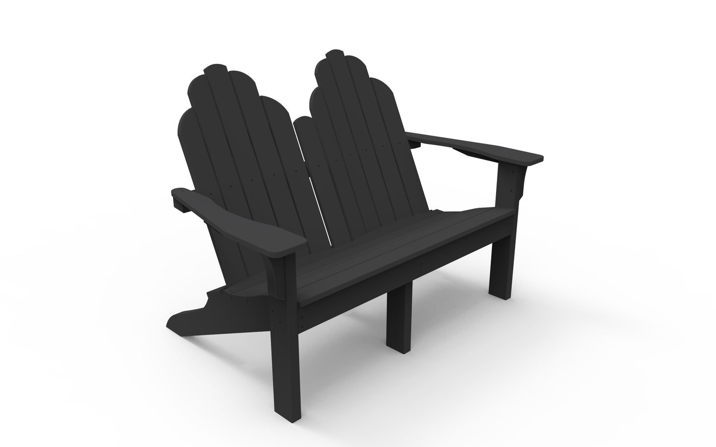 Seaside Casual Recycled Plastic Adirondack Classic Love Seat - LEAD TIME TO SHIP 2 TO 4 WEEKS