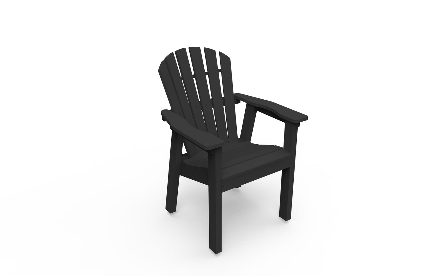 Seaside Casual Recycled Plastic Adirondack Shellback Dining Chair - LEAD TIME TO SHIP 4 TO 6 WEEKS