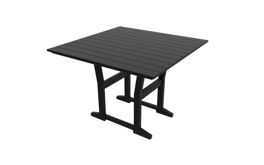 Seaside Casual Recycled Plastic Coastline Cafe Square Dining Table - LEAD TIME TO SHIP 2 TO 4 WEEKS