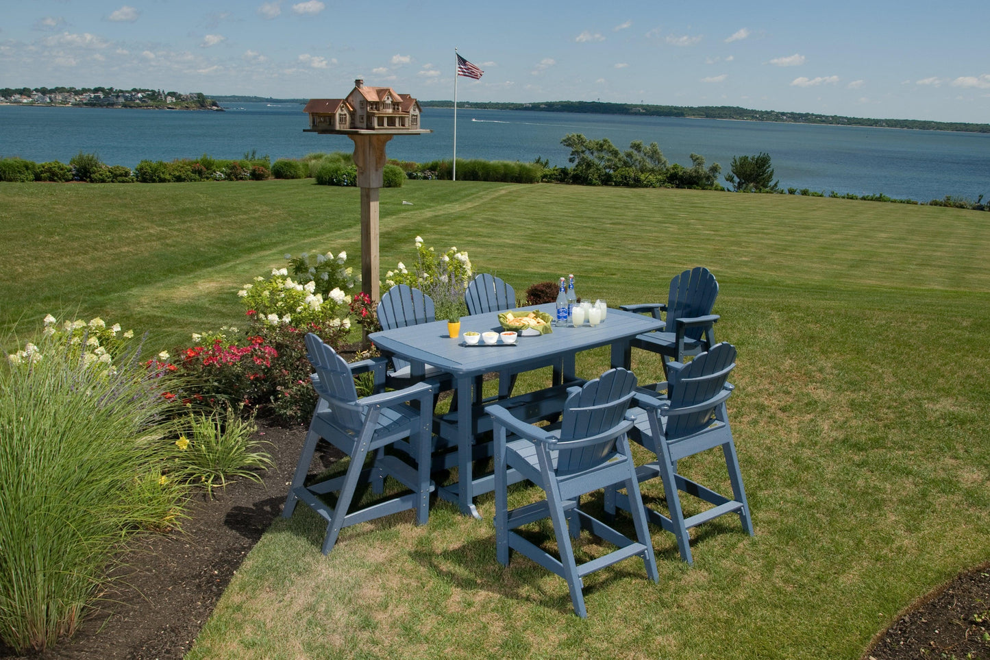 Seaside Casual Recycled Plastic Adirondack Classic Bar Chair (BAR HEIGHT) - LEAD TIME TO SHIP 2 TO 4 WEEKS