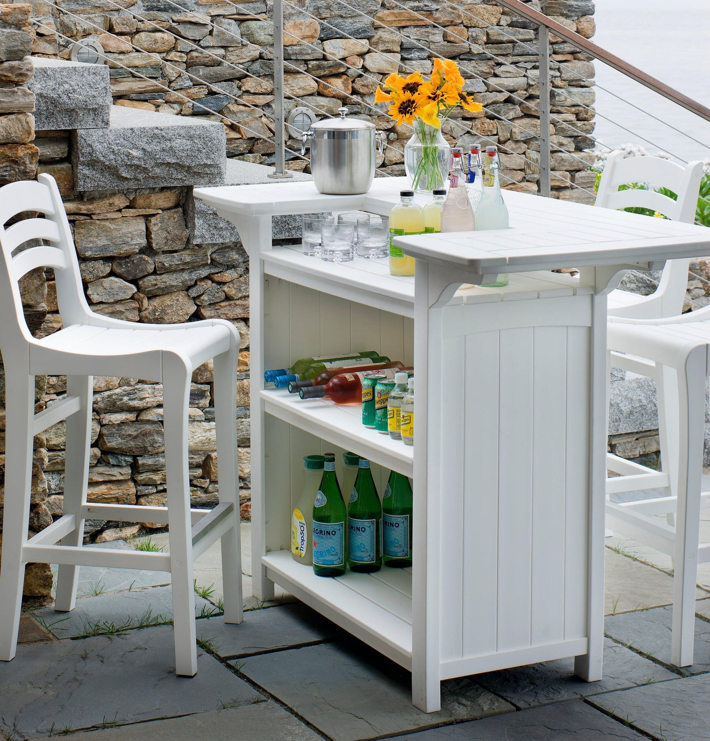 Seaside Casual Recycled Plastic Charleston Bar Chair (BAR HEIGHT) - LEAD TIME TO SHIP 2 TO 4 WEEKS