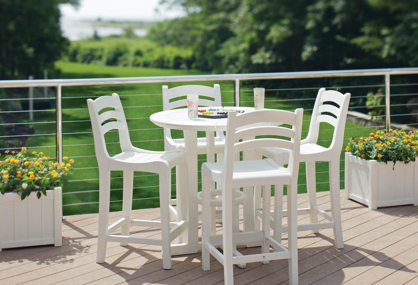 Seaside Casual Recycled Plastic Charleston Balcony Chair (COUNTER HEIGHT) - LEAD TIME TO SHIP 2 TO 4 WEEKS