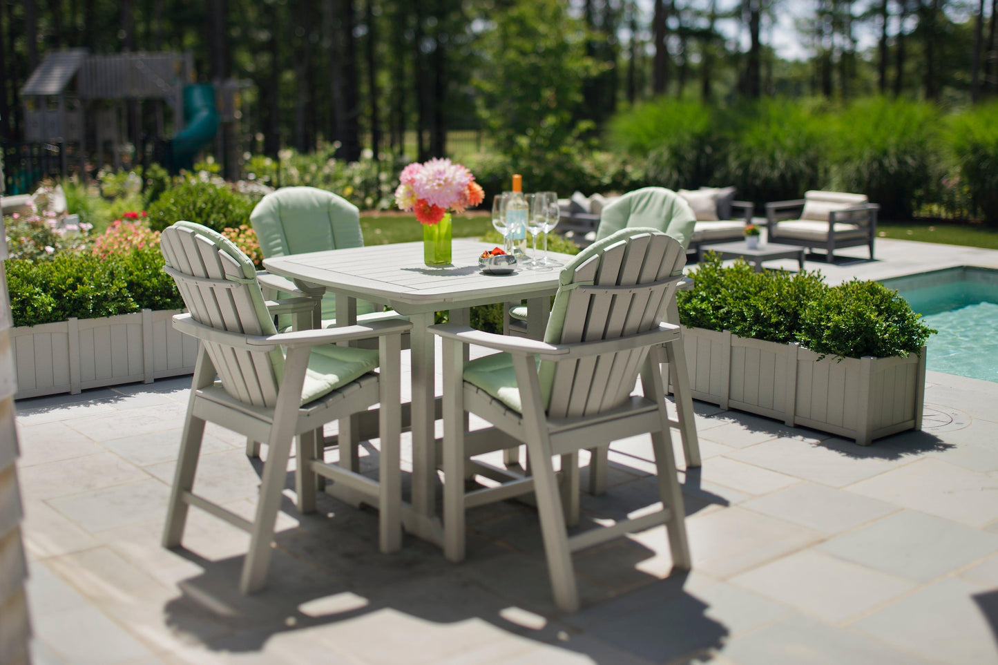 Seaside Casual Recycled Plastic Portsmouth Balcony Table 42" x 42" - LEAD TIME TO SHIP 2 TO 4 WEEKS
