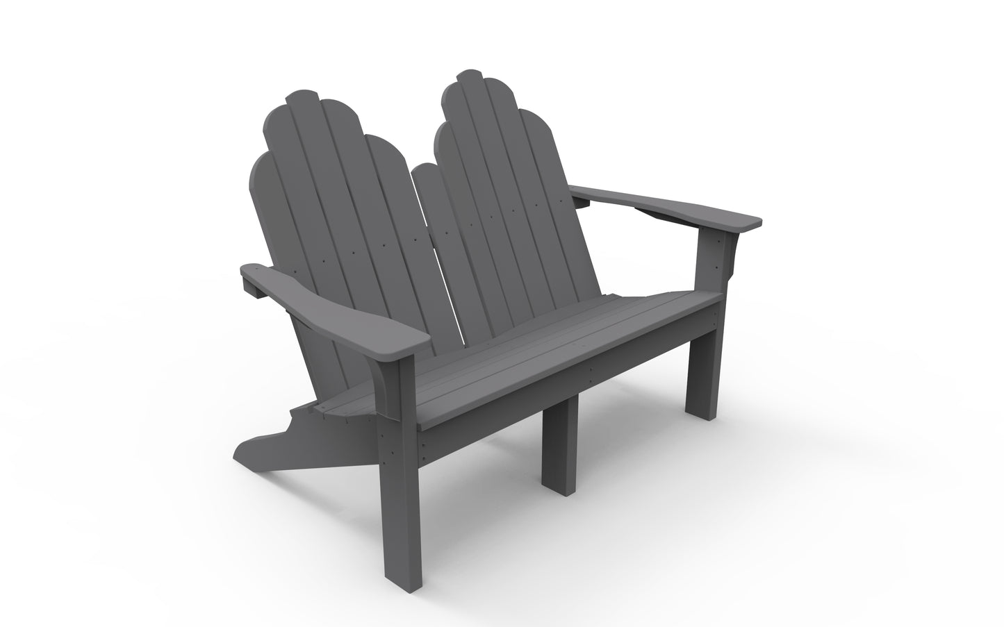 Seaside Casual Recycled Plastic Adirondack Classic Love Seat - LEAD TIME TO SHIP 2 TO 4 WEEKS
