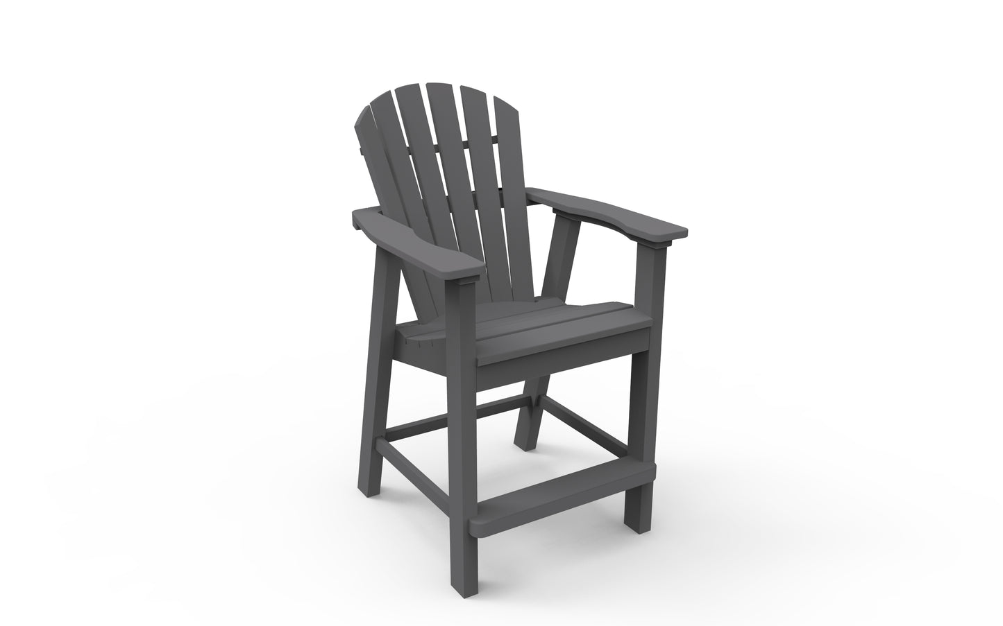 Seaside Casual Recycled Plastic Adirondack Shellback Balcony Chair (COUNTER HEIGHT) - LEAD TIME TO SHIP 4 TO 6 WEEKS