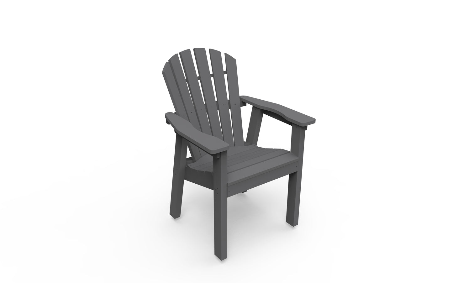 Seaside Casual Recycled Plastic Adirondack Shellback Dining Chair - LEAD TIME TO SHIP 4 TO 6 WEEKS