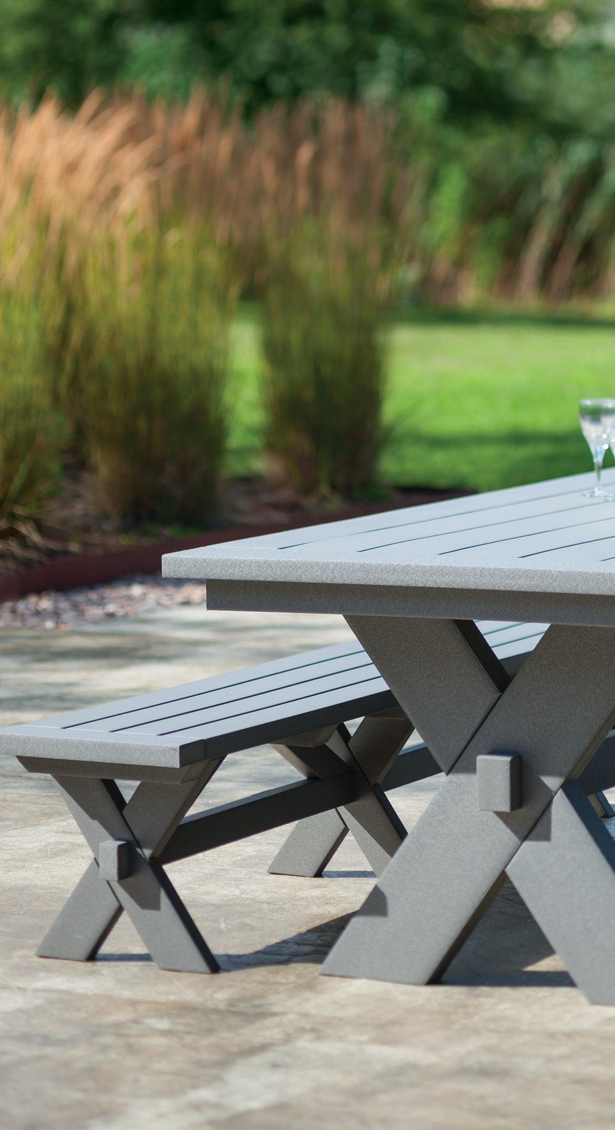 Seaside Casual Recycled Plastic Sonoma 76"Picnic Bench - LEAD TIME TO SHIP 2 TO 4 WEEKS