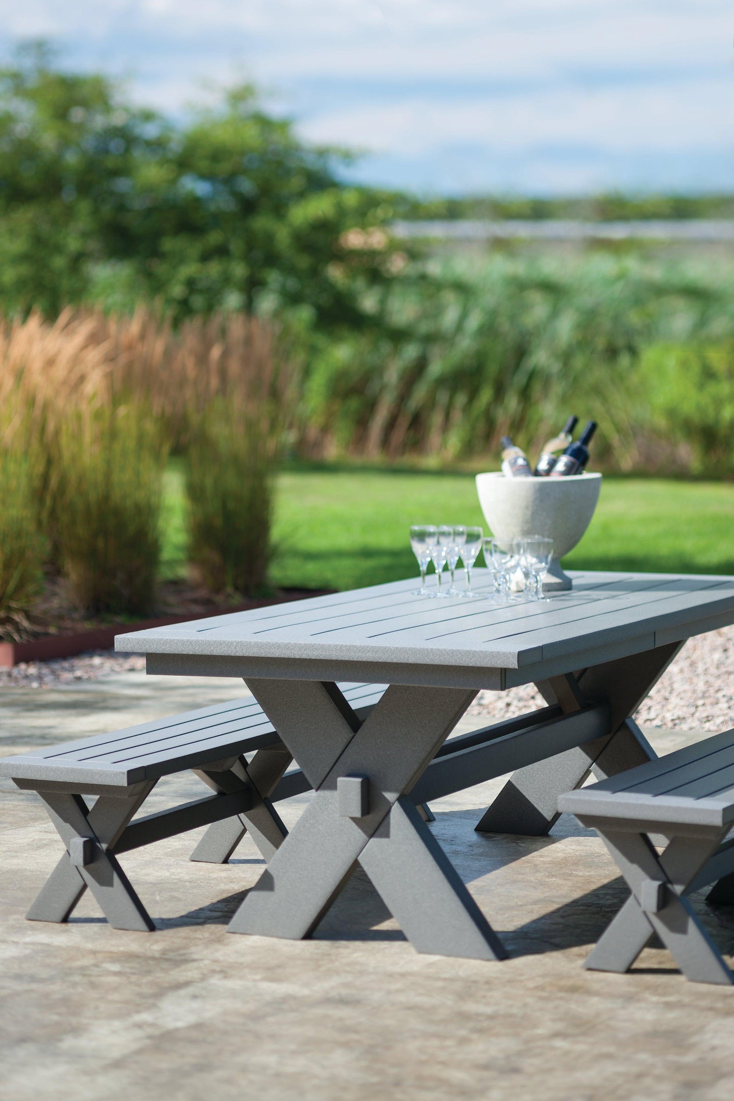 Seaside Casual Recycled Plastic Sonoma 76"Picnic Bench - LEAD TIME TO SHIP 2 TO 4 WEEKS