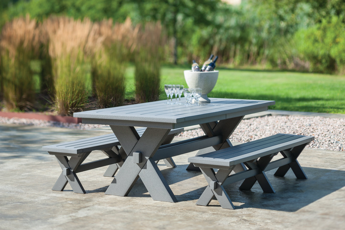 Seaside Casual Recycled Plastic Sonoma Gathering Picnic Table - LEAD TIME TO SHIP 2 TO 4 WEEKS