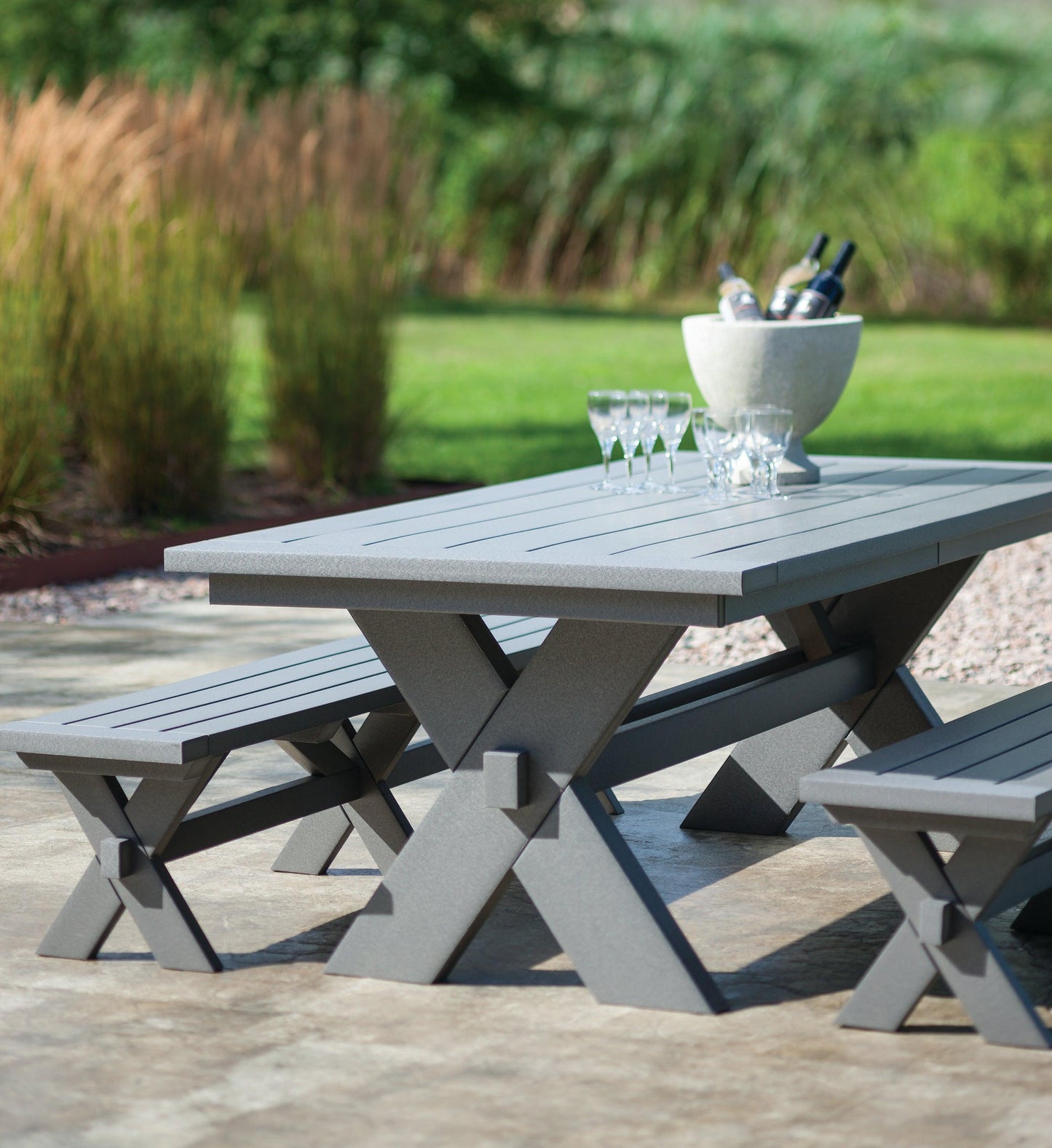 Seaside Casual Recycled Plastic Sonoma Gathering Picnic Table - LEAD TIME TO SHIP 2 TO 4 WEEKS