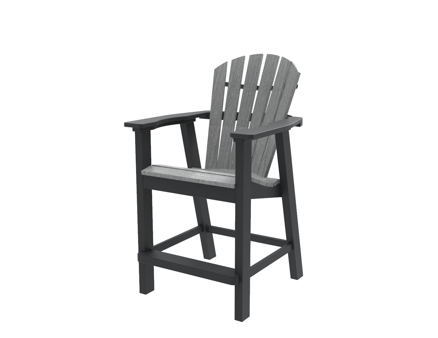 Seaside Casual Recycled Plastic Adirondack Shellback Balcony Chair (COUNTER HEIGHT) - LEAD TIME TO SHIP 4 TO 6 WEEKS