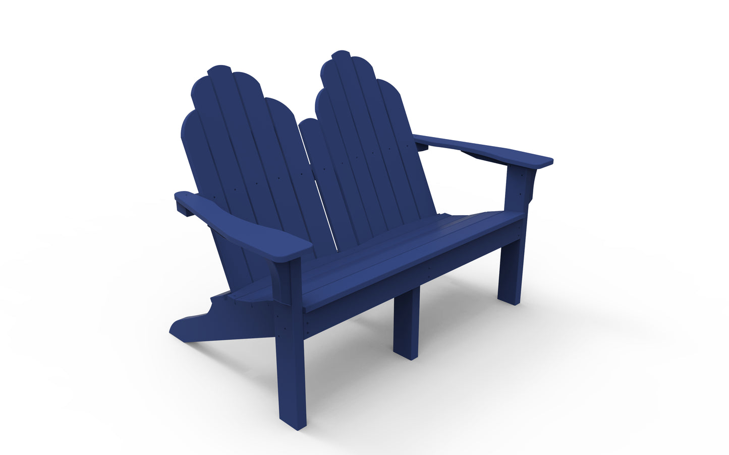 Seaside Casual Recycled Plastic Adirondack Classic Love Seat - LEAD TIME TO SHIP 2 TO 4 WEEKS