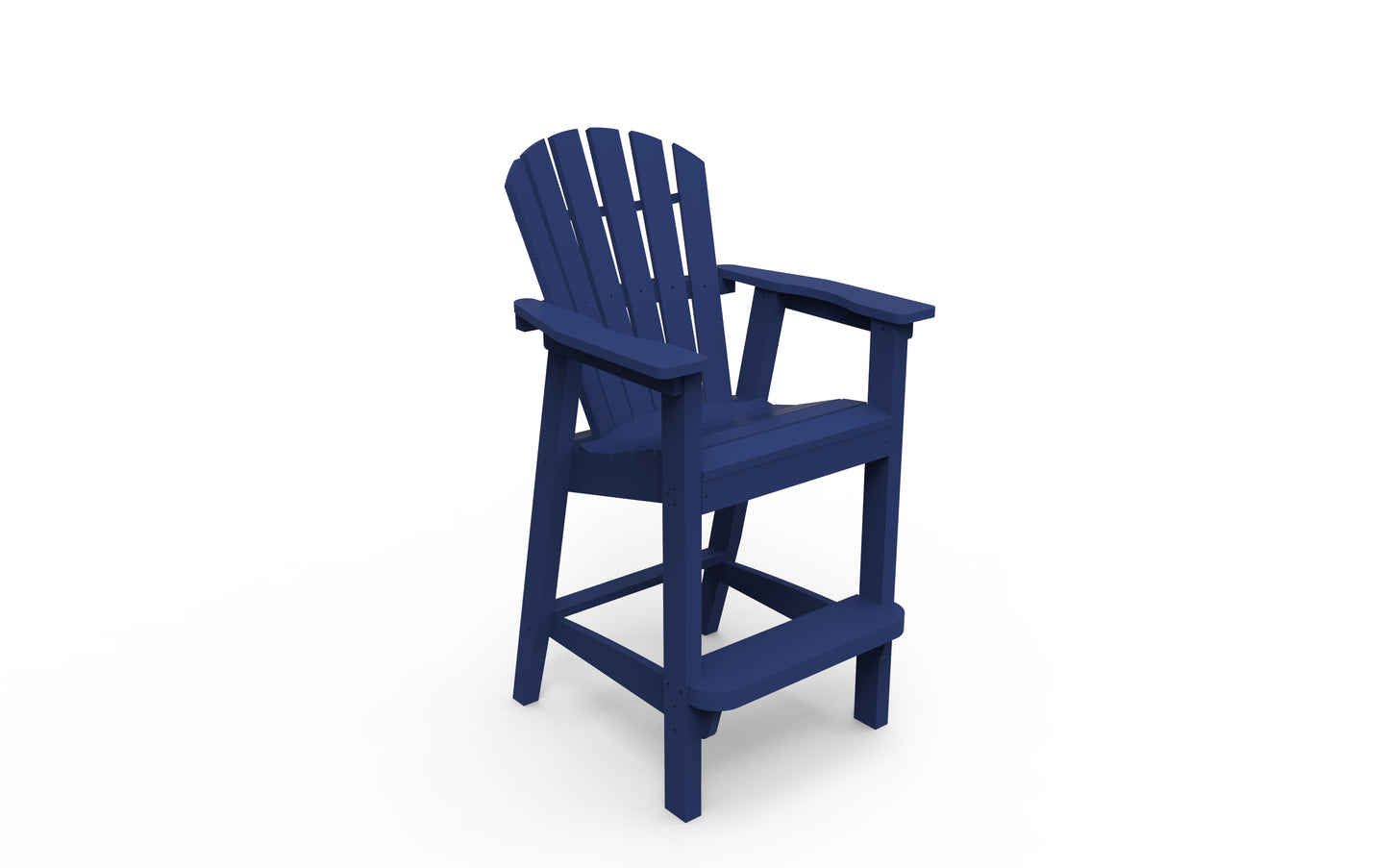 Seaside Casual Recycled Plastic Adirondack Shellback Bar Chair (BAR HEIGHT) - LEAD TIME TO SHIP 2 TO 4 WEEKS