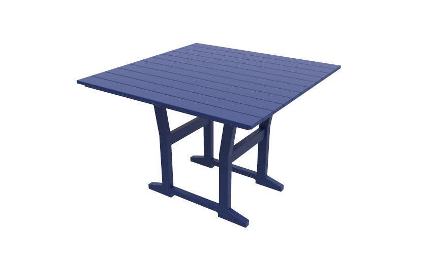 Seaside Casual Recycled Plastic Coastline Cafe Square Dining Table - LEAD TIME TO SHIP 2 TO 4 WEEKS