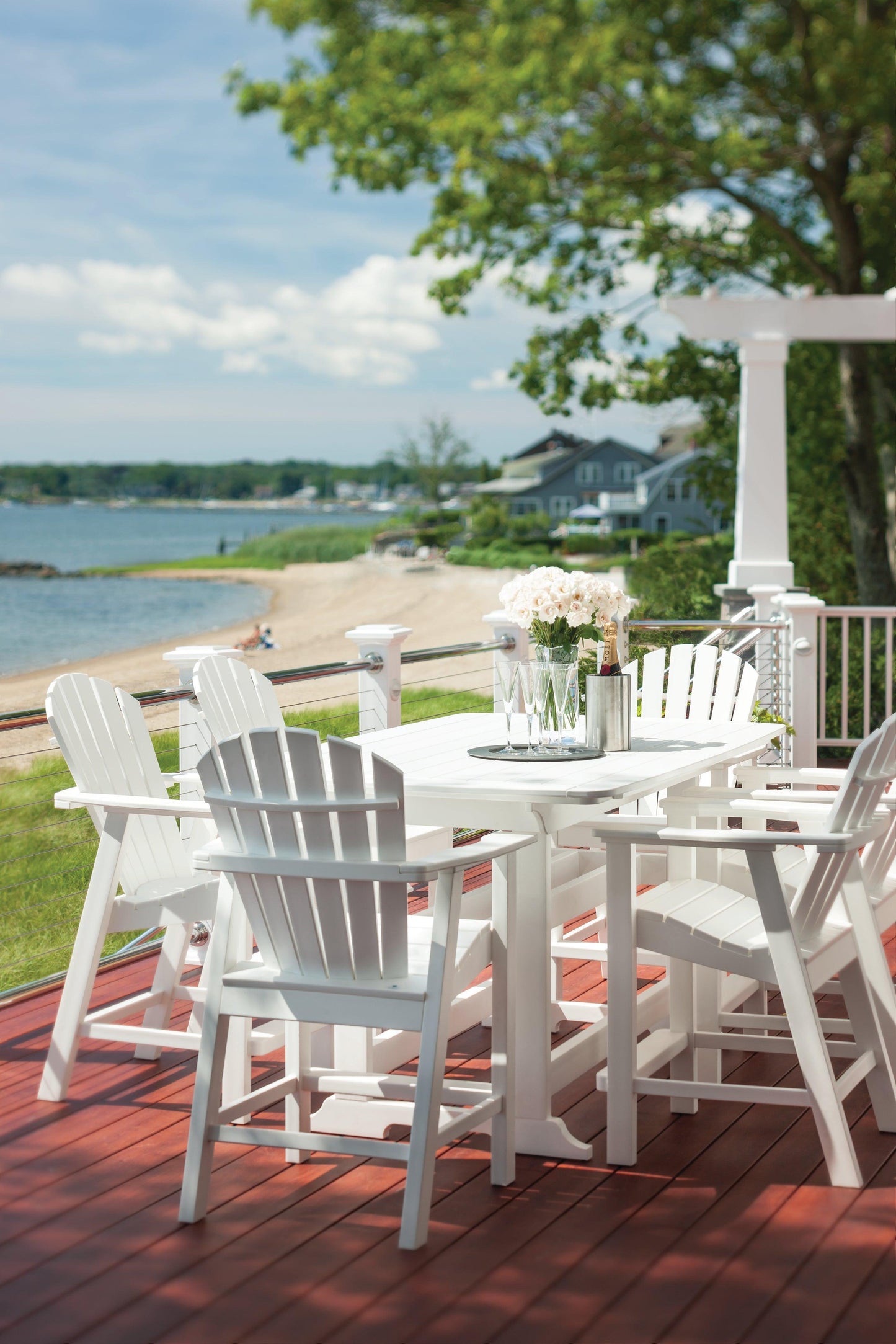 Seaside Casual Recycled Plastic Portsmouth Balcony Table 42" x 72" (COUNTER HEIGHT) - LEAD TIME TO SHIP 2 TO 4 WEEKS