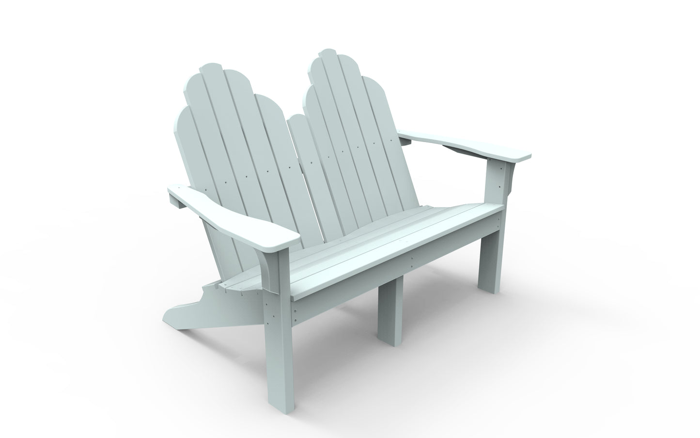 Seaside Casual Recycled Plastic Adirondack Classic Love Seat - LEAD TIME TO SHIP 2 TO 4 WEEKS