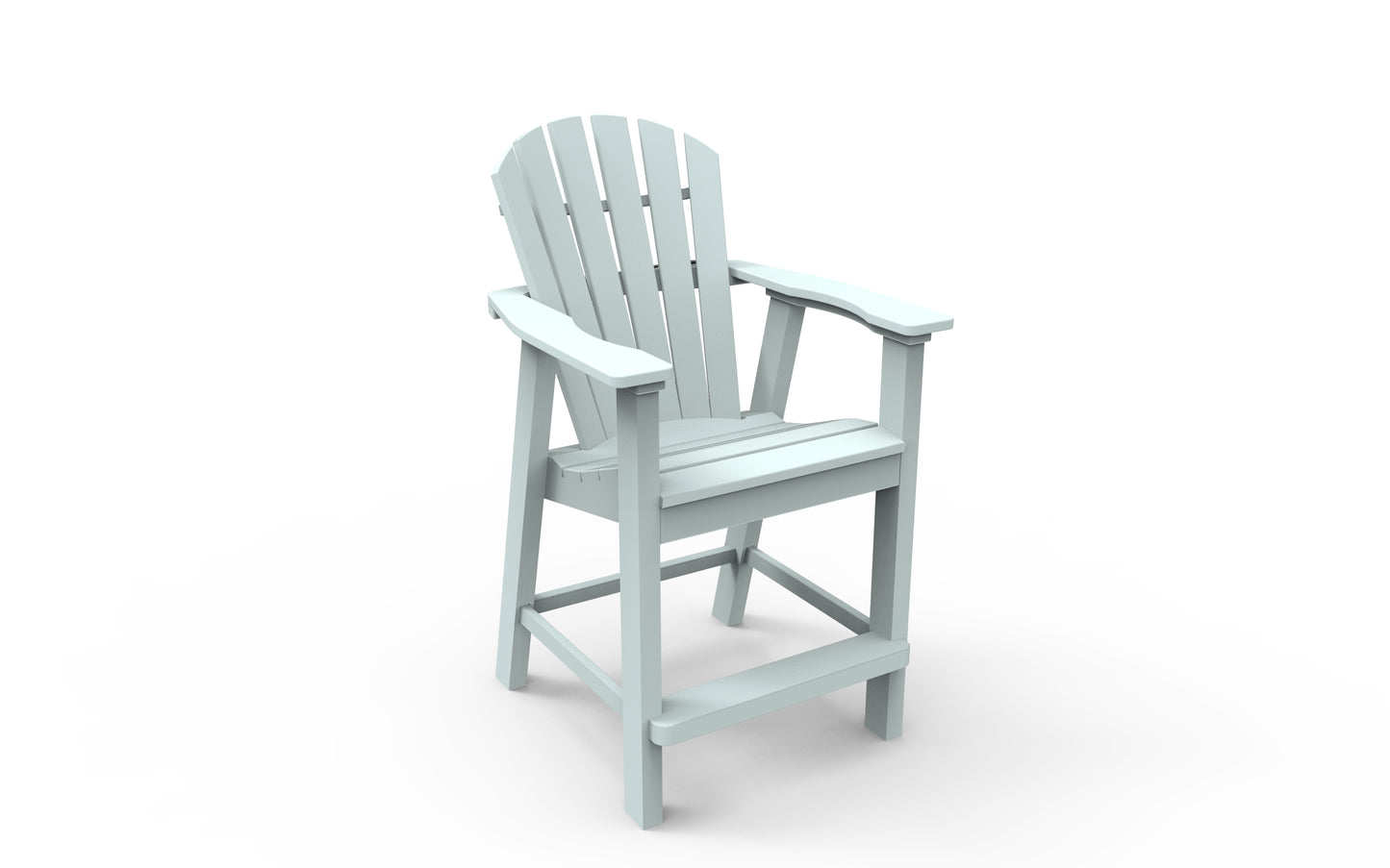 Seaside Casual Recycled Plastic Adirondack Shellback Balcony Chair (COUNTER HEIGHT) - LEAD TIME TO SHIP 4 TO 6 WEEKS