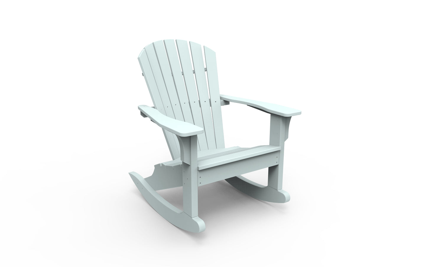 Seaside Casual Recycled Plastic Adirondack Shellback Rocking Chair - LEAD TIME TO SHIP 2 TO 4 WEEKS