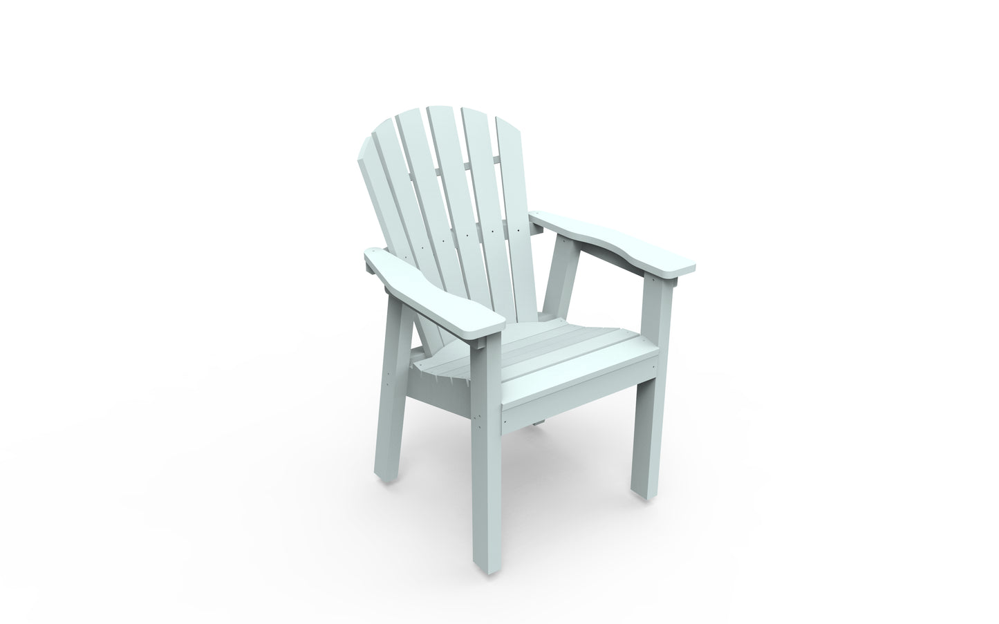 Seaside Casual Recycled Plastic Adirondack Shellback Dining Chair - LEAD TIME TO SHIP 4 TO 6 WEEKS