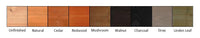 cedar furniture colors swatches