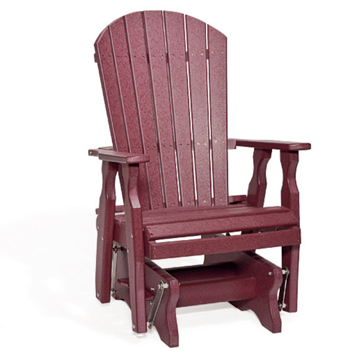 Leisure Lawns Amish Made Recycled Plastic Single Glider (Fan-Back) Model #114 - LEAD TIME TO SHIP 4 WEEKS