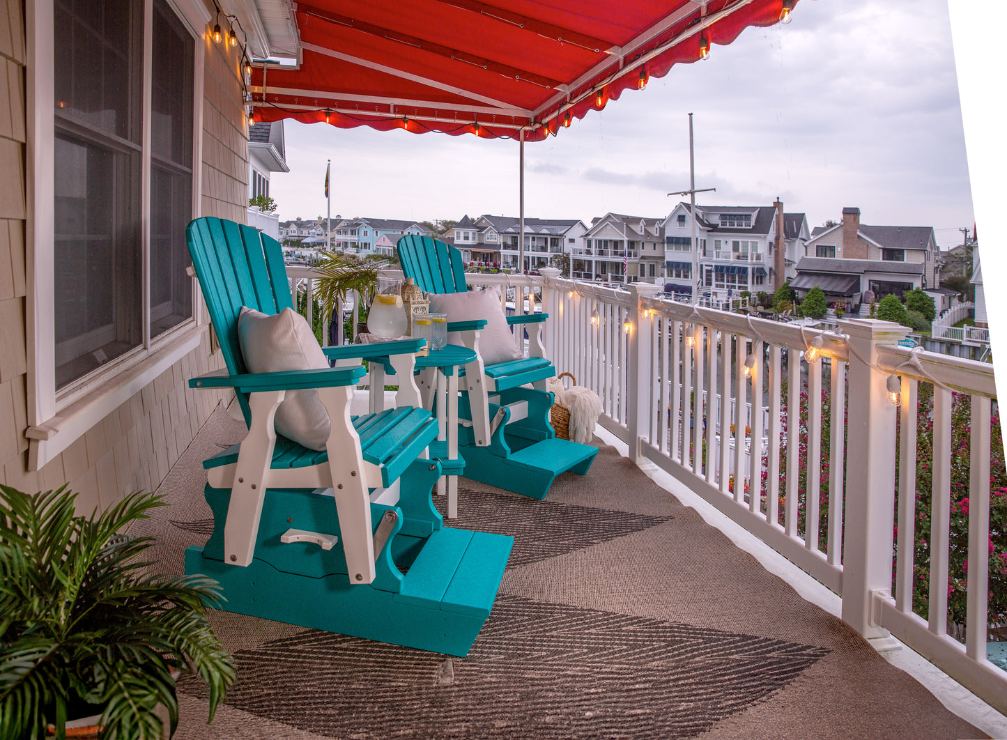 Leisure Lawns Amish Made Recycled Plastic Single Glider (Fan-Back) Model #114 - LEAD TIME TO SHIP 4 WEEKS