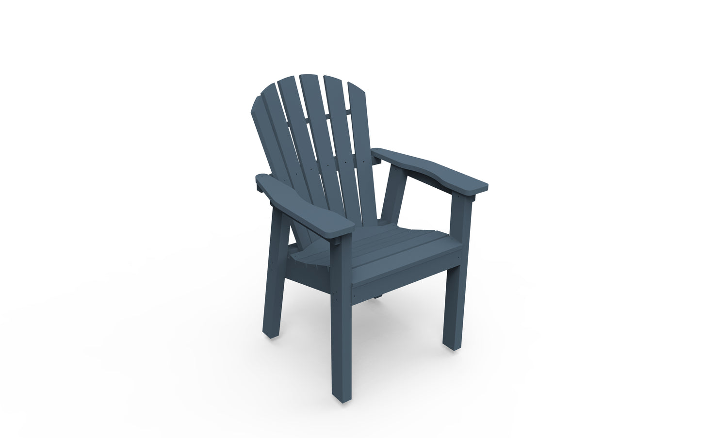 Seaside Casual Recycled Plastic Adirondack Shellback Dining Chair - LEAD TIME TO SHIP 4 TO 6 WEEKS