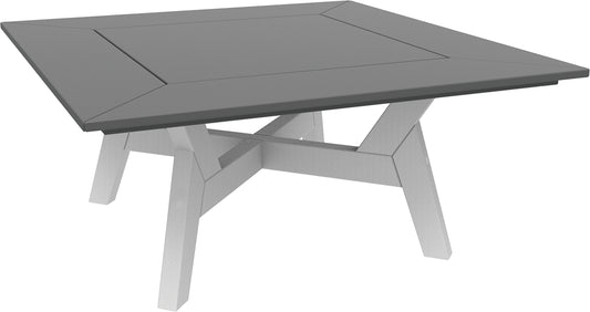 Seaside Casual Recycled Plastic Dex Square Patio Chat Table - LEAD TIME TO SHIP 2 TO 4 WEEKS