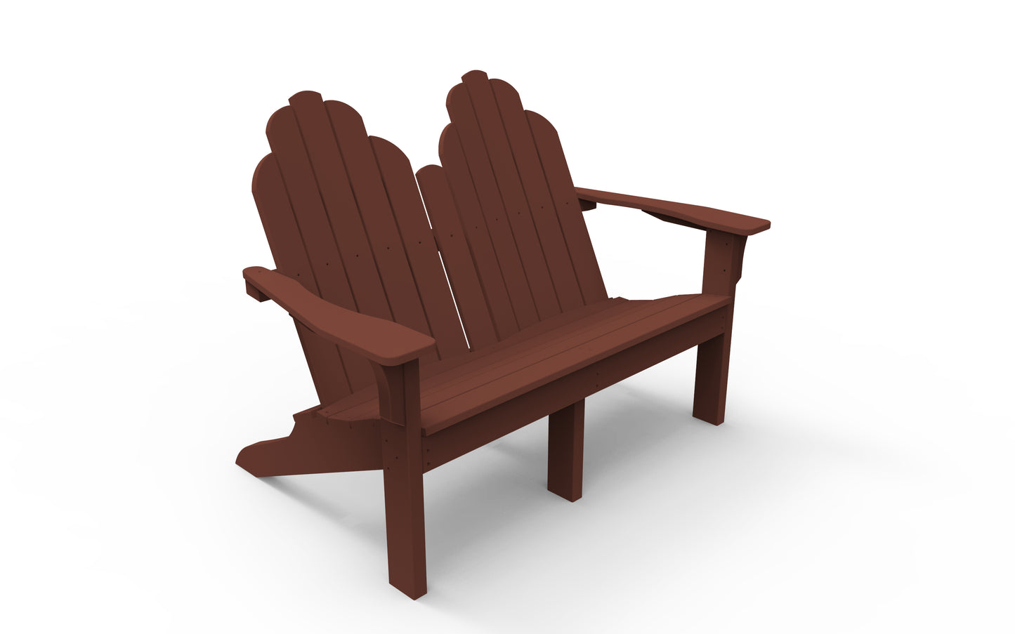Seaside Casual Recycled Plastic Adirondack Classic Love Seat - LEAD TIME TO SHIP 2 TO 4 WEEKS