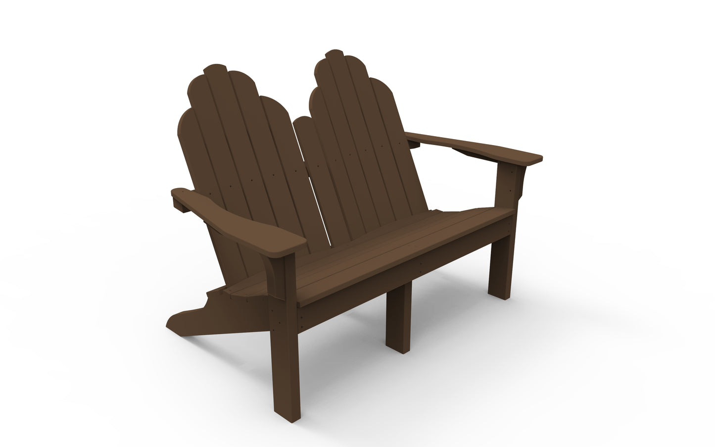 Seaside Casual Recycled Plastic Adirondack Classic Love Seat - LEAD TIME TO SHIP 2 TO 4 WEEKS